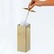 mDesign Steel Square Toilet Bowl Brush and Holder for Bathroom